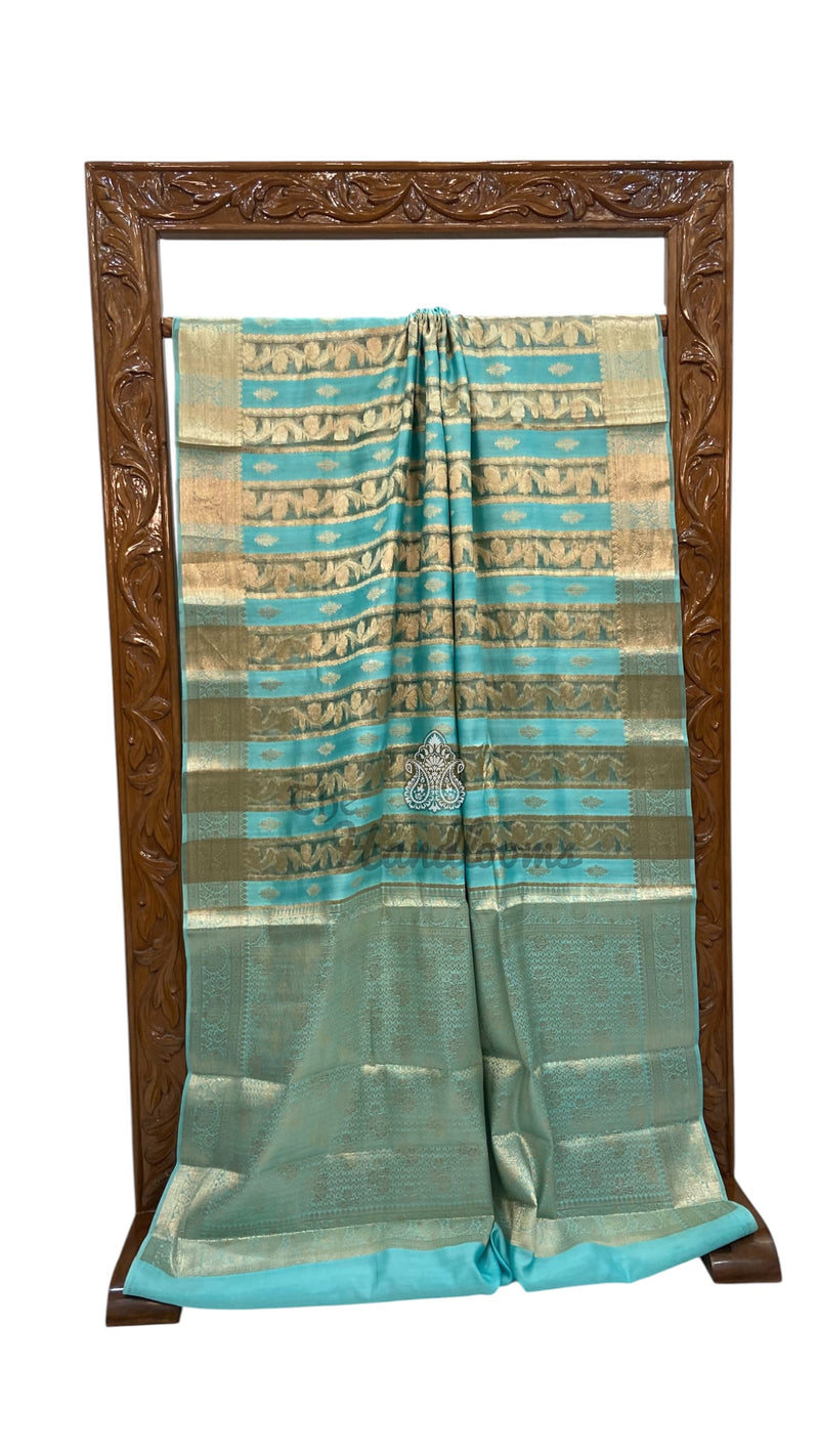 Pure Chiniya Tissue Silk Handloom Banarasi Saree