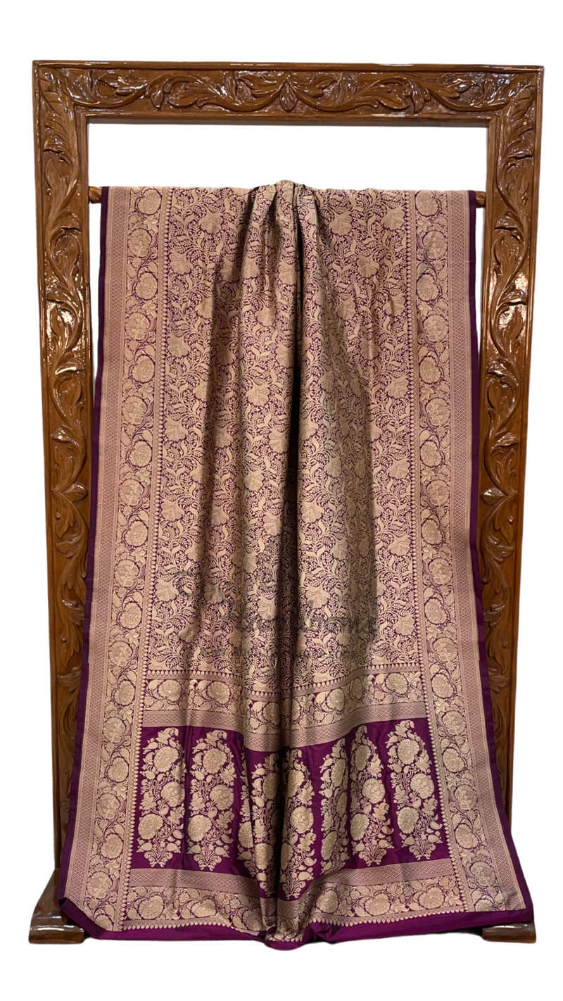 Pure Katan Silk Banarasi Handloom Saree - Tanchui Brocade - The Handlooms