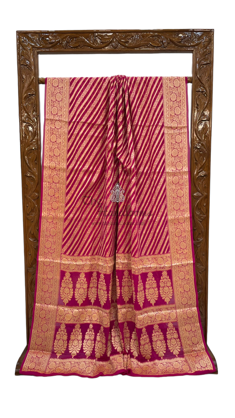 Pure Chiffon Khaddi Banarasi Saree - The Handlooms