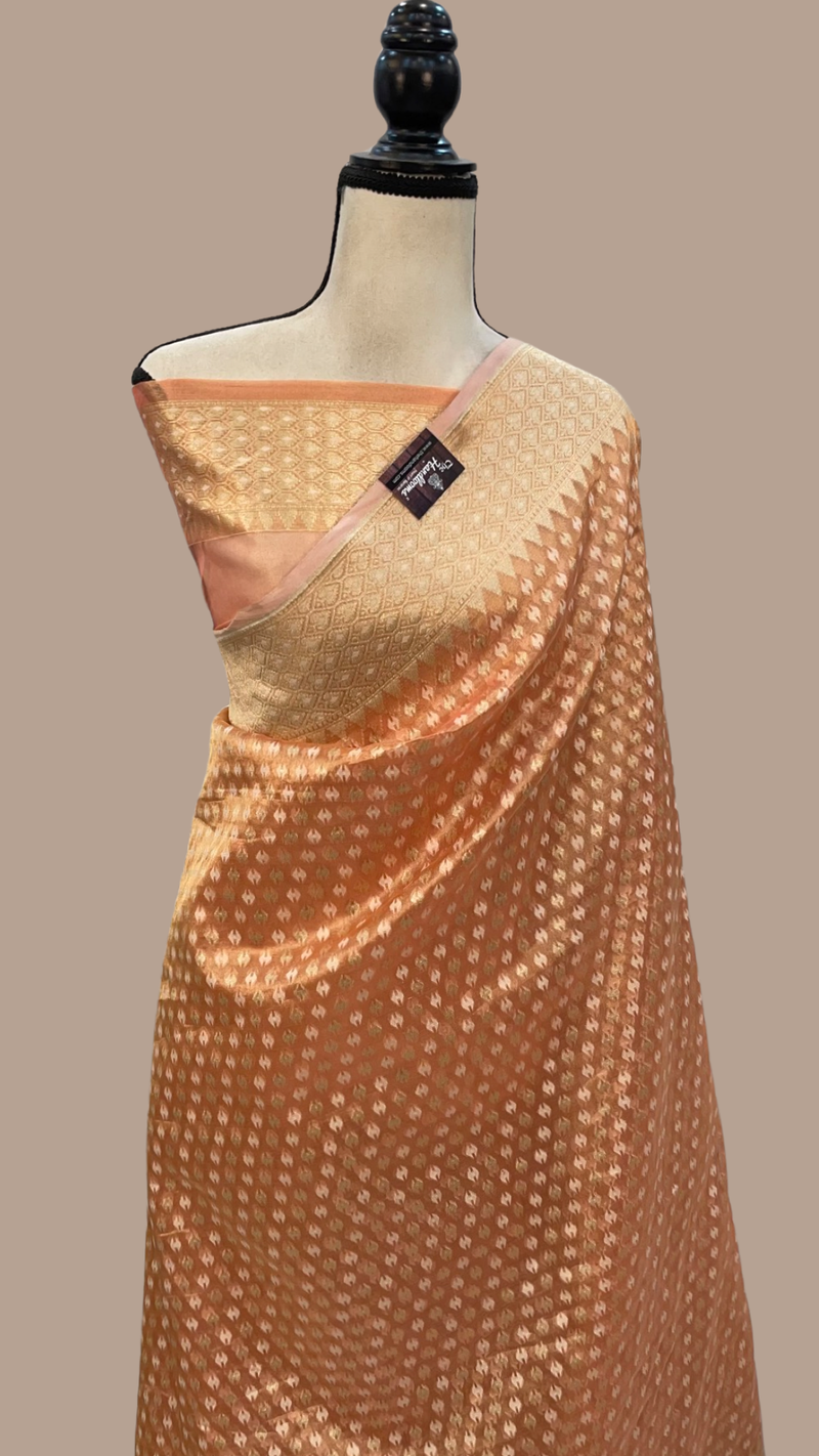 Pure Tissue Reshmi zari Banarasi Saree - The Handlooms