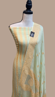 Pure Khaddi Georgette Banarasi Dress material - The Handlooms