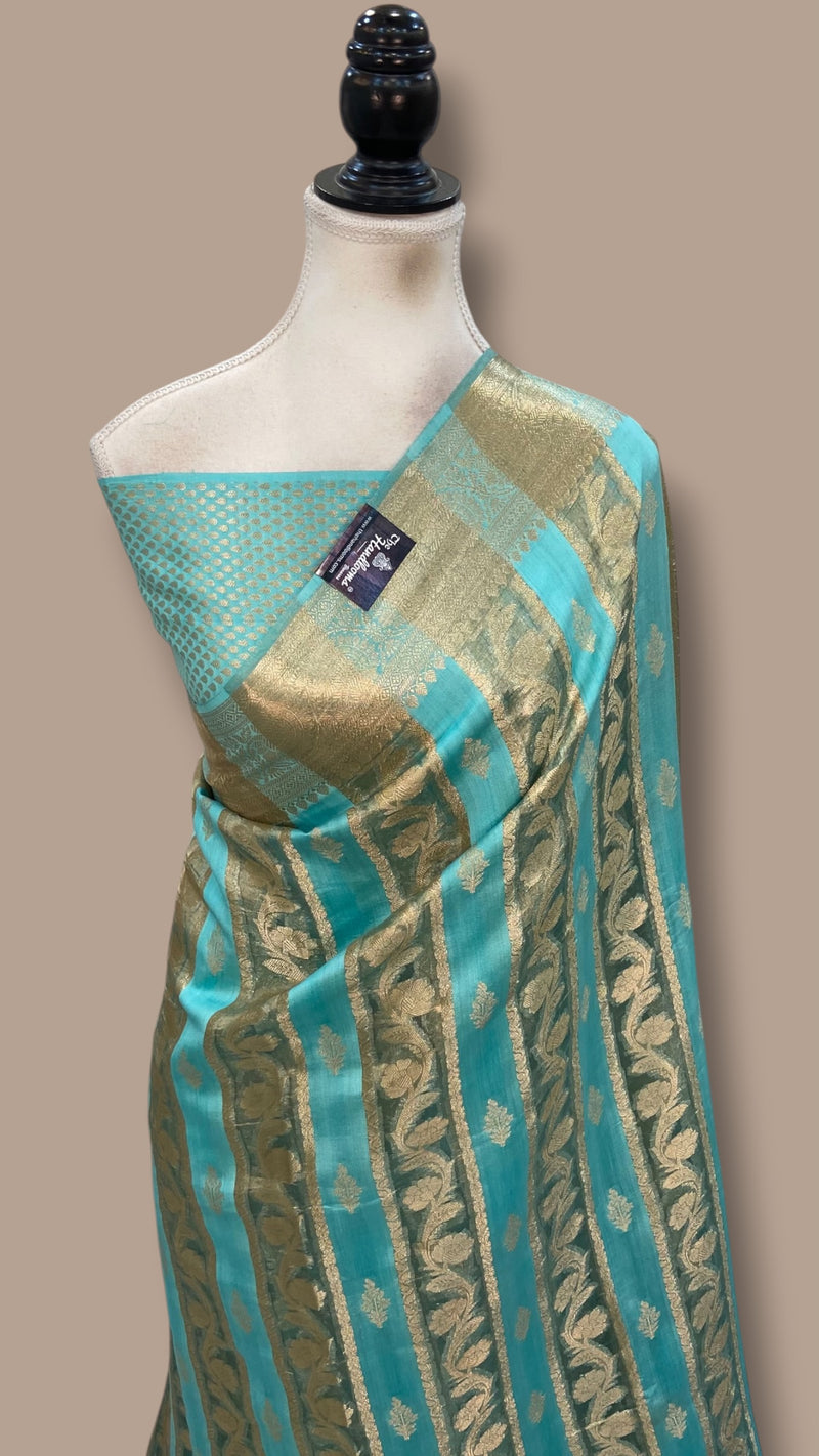 Pure Chiniya Tissue Silk Handloom Banarasi Saree