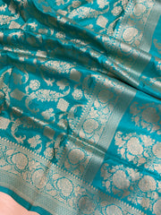 Pure Katan Silk Banarasi Handloom Saree - All Over Jaal Work - The Handlooms