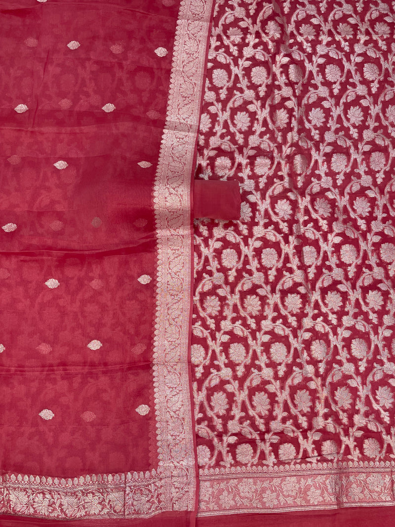 Khaddi Georgette Banarasi Dress material - The Handlooms