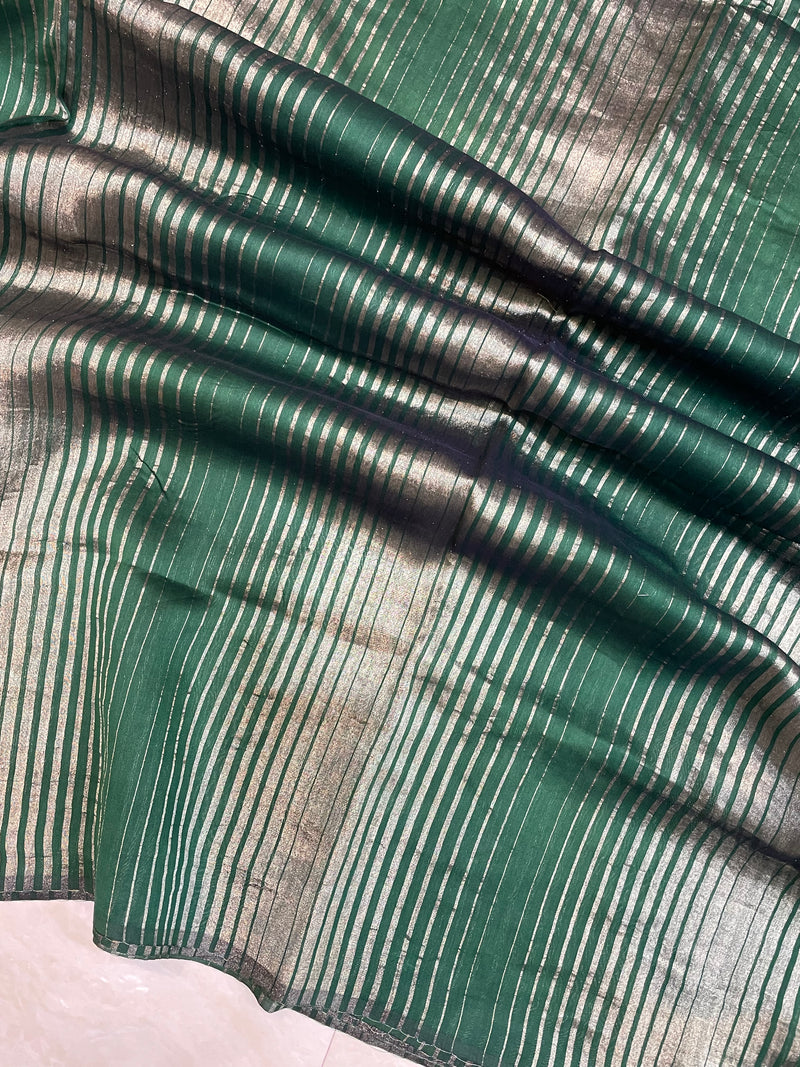 Pure tissue Chanderi Handloom Banarasi Saree - The Handlooms