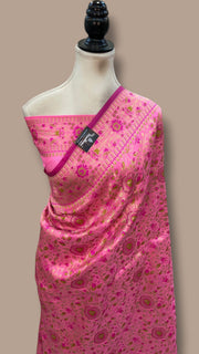 Nita Ambani in Regal Pure Katan Jamdani Silk Banarasi Saree – Handwoven Tanchui Brocade - The Handlooms