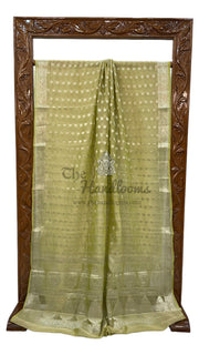 Pure Kora Tissue Crush Handloom Banarasi Saree - The Handlooms