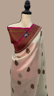 Pure Kora Handloom Banarasi Saree - The Handlooms