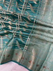 Pure Dupion Silk Banarasi Saree - Gold Zari - The Handlooms