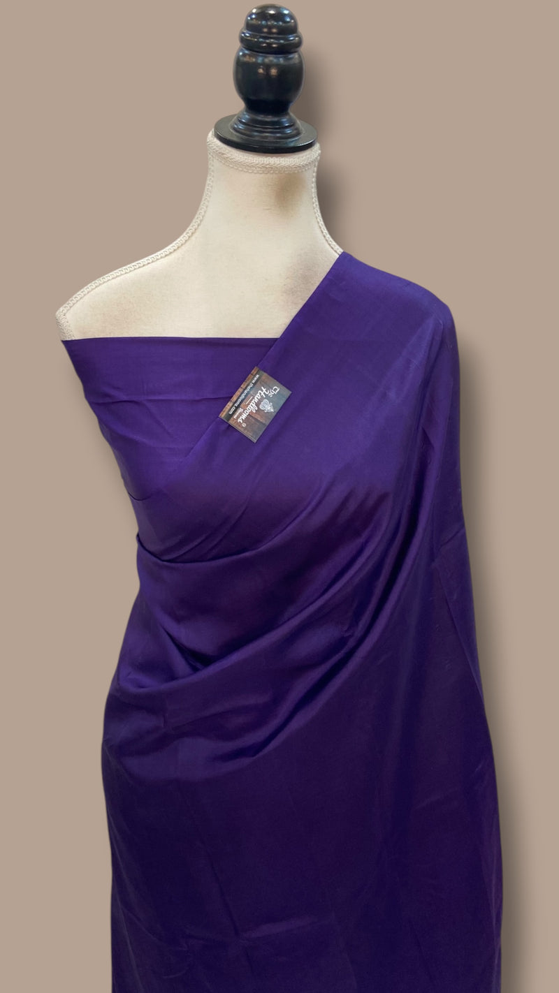 Pure Katan Silk Handloom Banarasi Saree-Plain