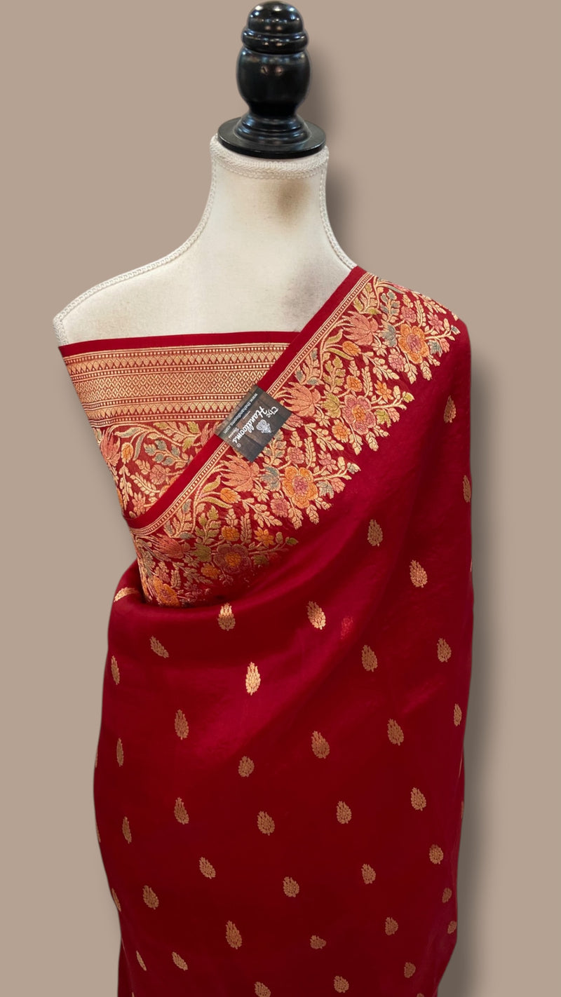 Pure Kora Silk Handloom Banarasi Saree
