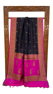 Tussar Georgette Handloom Banarasi Saree - All over kadua work - The Handlooms