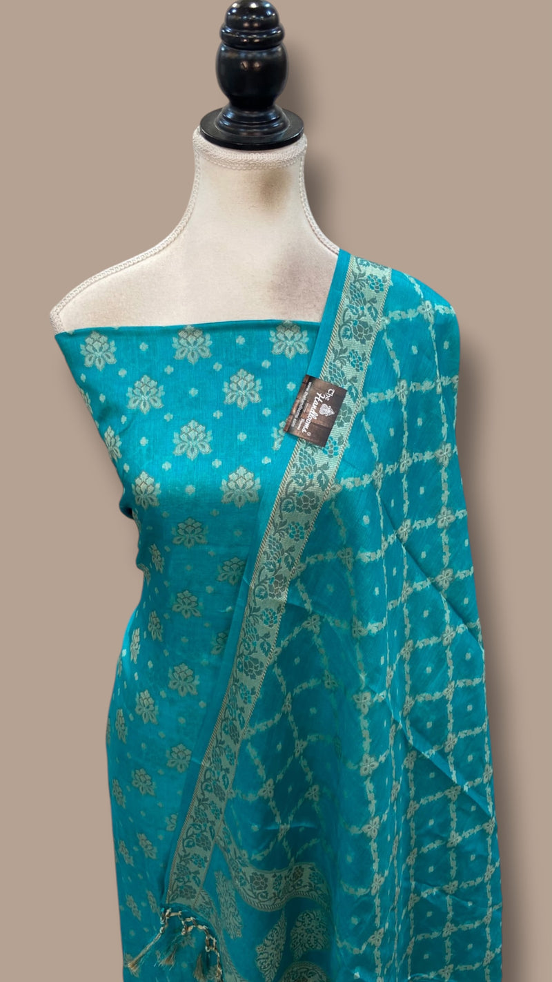 Pure Tussar Silk Banarasi Dress material