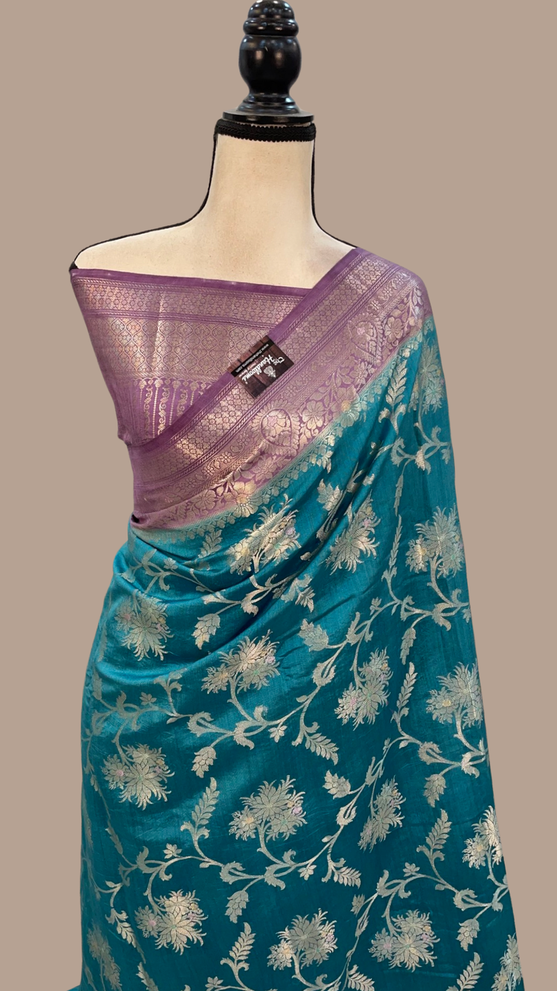 Pure Chiniya Silk Handloom Banarasi Saree - The Handlooms