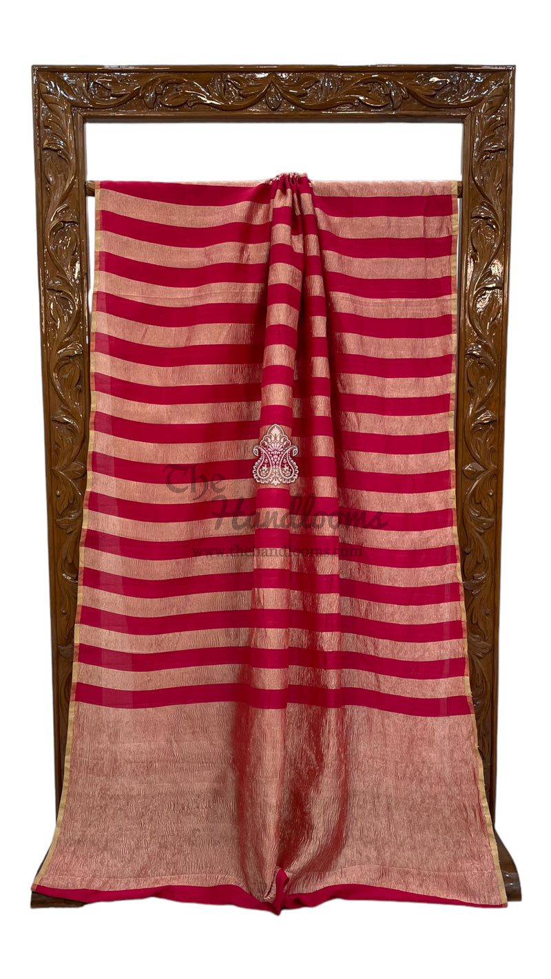 Pure Moonga Tissue Silk Banarasi Handloom Saree - The Handlooms