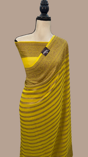 Khaddi Georgette Banarasi Saree -  Antique zari - The Handlooms