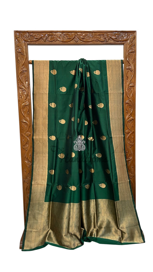 Pure Katan Silk Banarasi Handloom Saree - All Over Kadua Motifs - The Handlooms