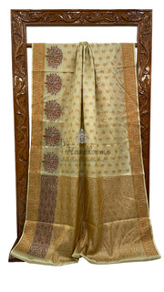 Pure Tussar Silk Handloom Banarasi Saree - The Handlooms