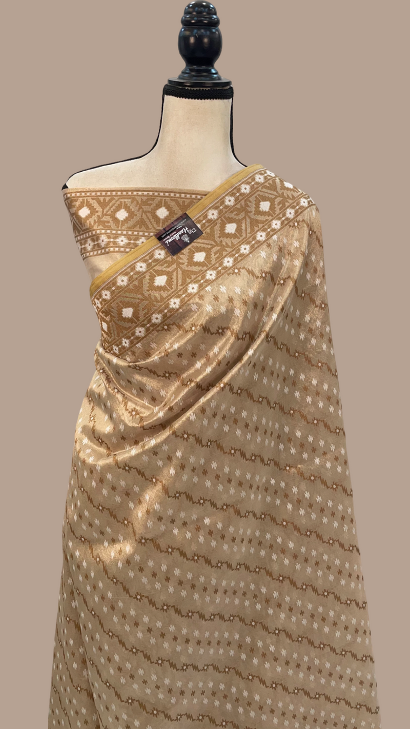 Pure Kora Tissue Handloom Banarasi Saree - The Handlooms