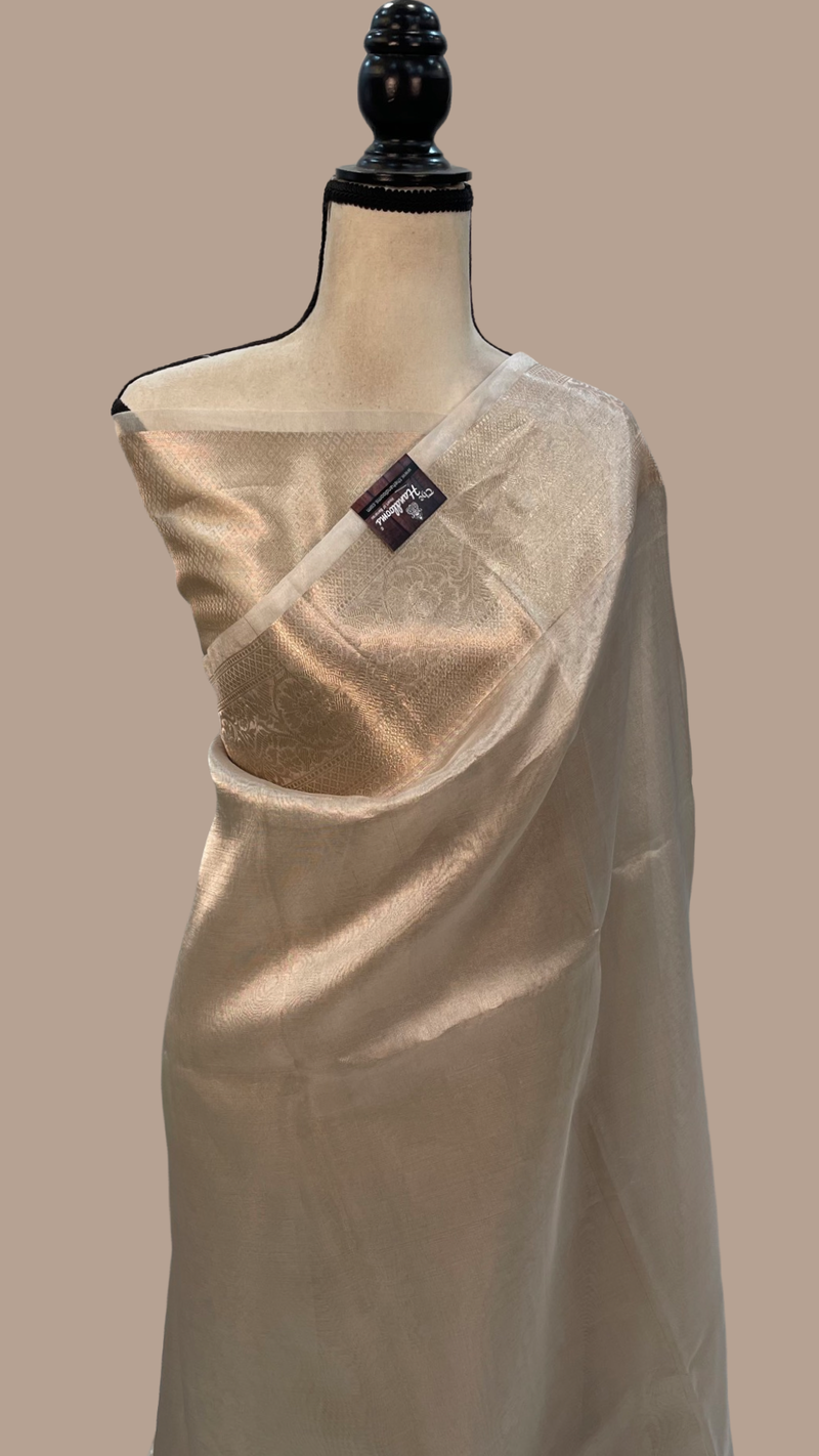 Pure Kora Tissue Handloom Banarasi Saree - The Handlooms