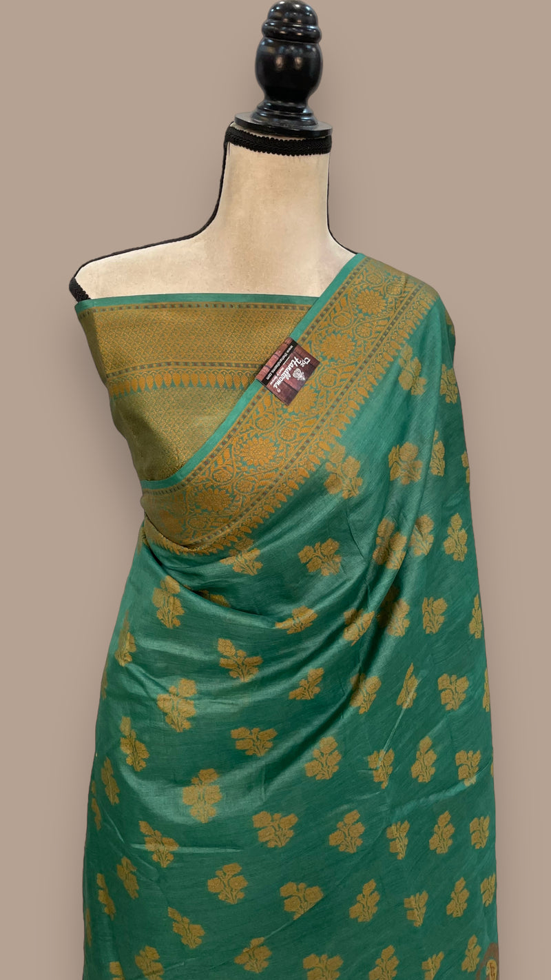 Pure Tussar Silk Handloom Banarasi Saree - The Handlooms