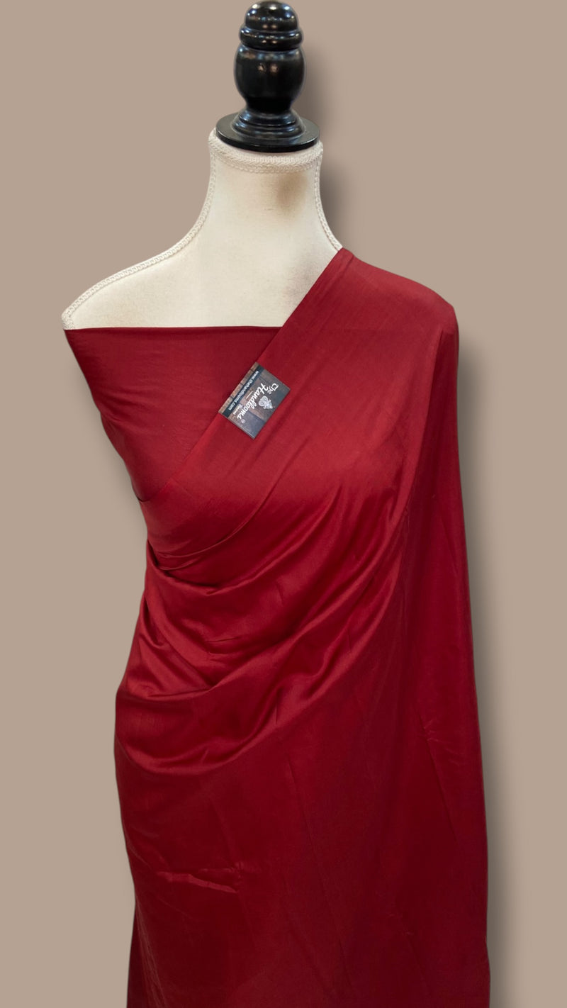 Pure Katan Silk Handloom Banarasi Saree-Plain