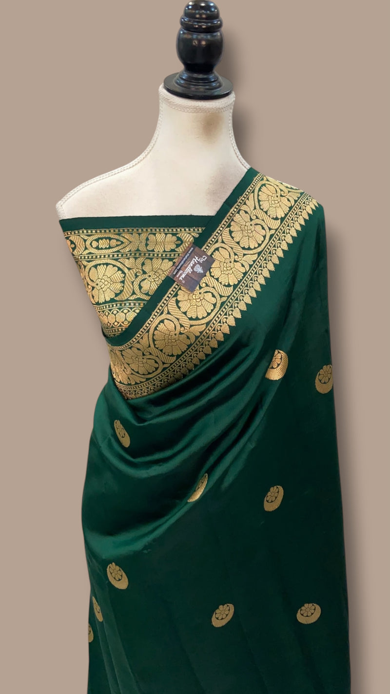 Pure Katan Silk Banarasi Handloom Saree - with motifs