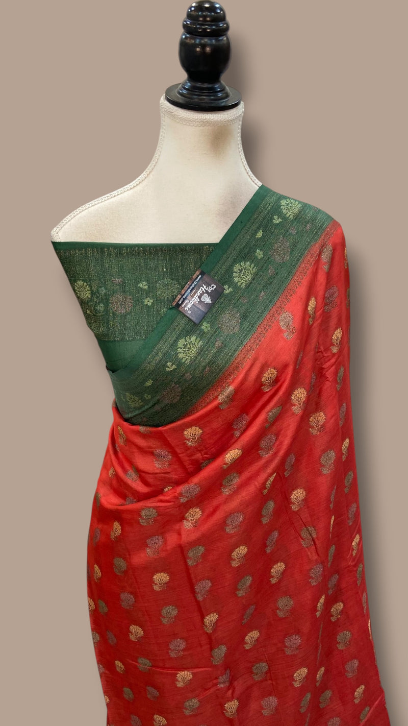 Pure Butter Crepe Banarasi Saree