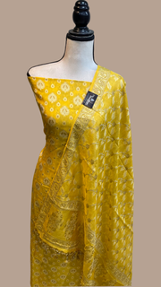 Pure Butter Silk Banarasi Dress material - The Handlooms