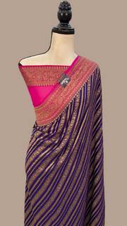Khaddi Georgette Banarasi Saree -  Antique zari - The Handlooms