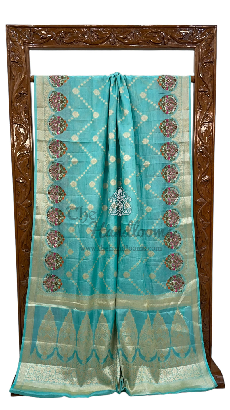 Pure Tussar Silk Handloom Banarasi Saree - The Handlooms