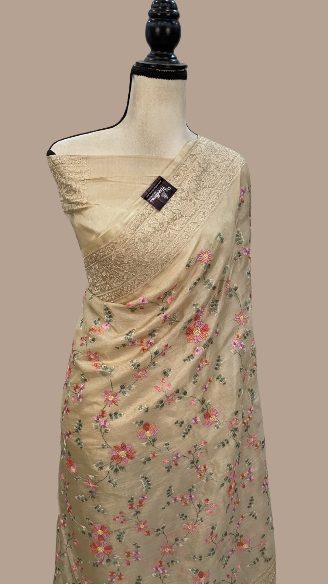 Pure Tussar Silk Chikankari Sarees