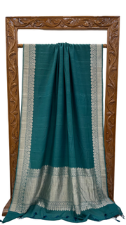 Moonga Georgette Handloom Banarasi Saree - The Handlooms