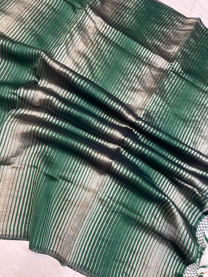 Pure tissue Chanderi Handloom Banarasi Saree - The Handlooms