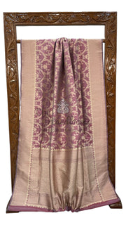 Pure Katan Silk Banarasi Handloom Saree - All Over Jaal Work - The Handlooms