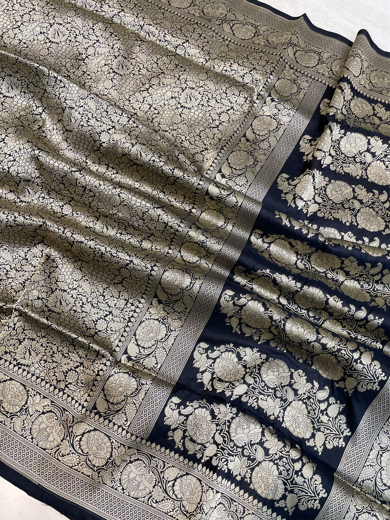 Pure Katan Silk Banarasi Handloom Saree - Tanchui Brocade - The Handlooms