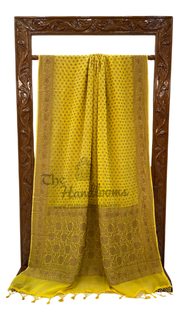 Khaddi Georgette Banarasi Saree -  Antique zari - The Handlooms