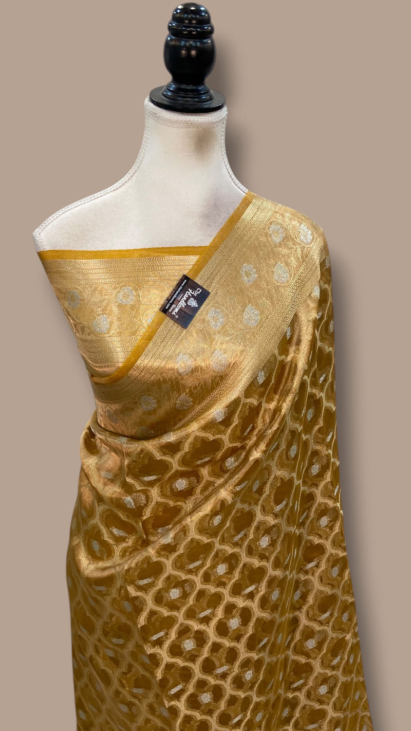 Pure Kora Tissue Silk Handloom Banarasi Saree