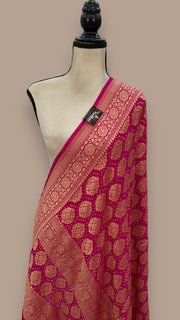 Pure Georgette Banarasi Bandhej Handloom Dupatta - The Handlooms
