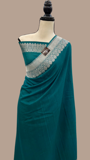 Moonga Georgette Handloom Banarasi Saree - The Handlooms