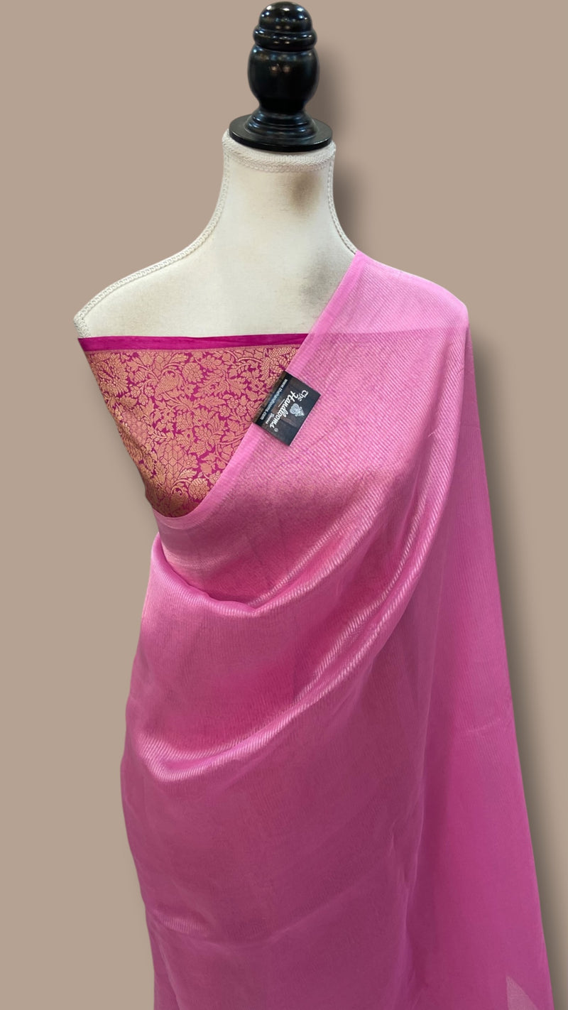 Pure Tissue Silk Handloom Banarasi Saree With Katan Tanchui Brocade Blouse