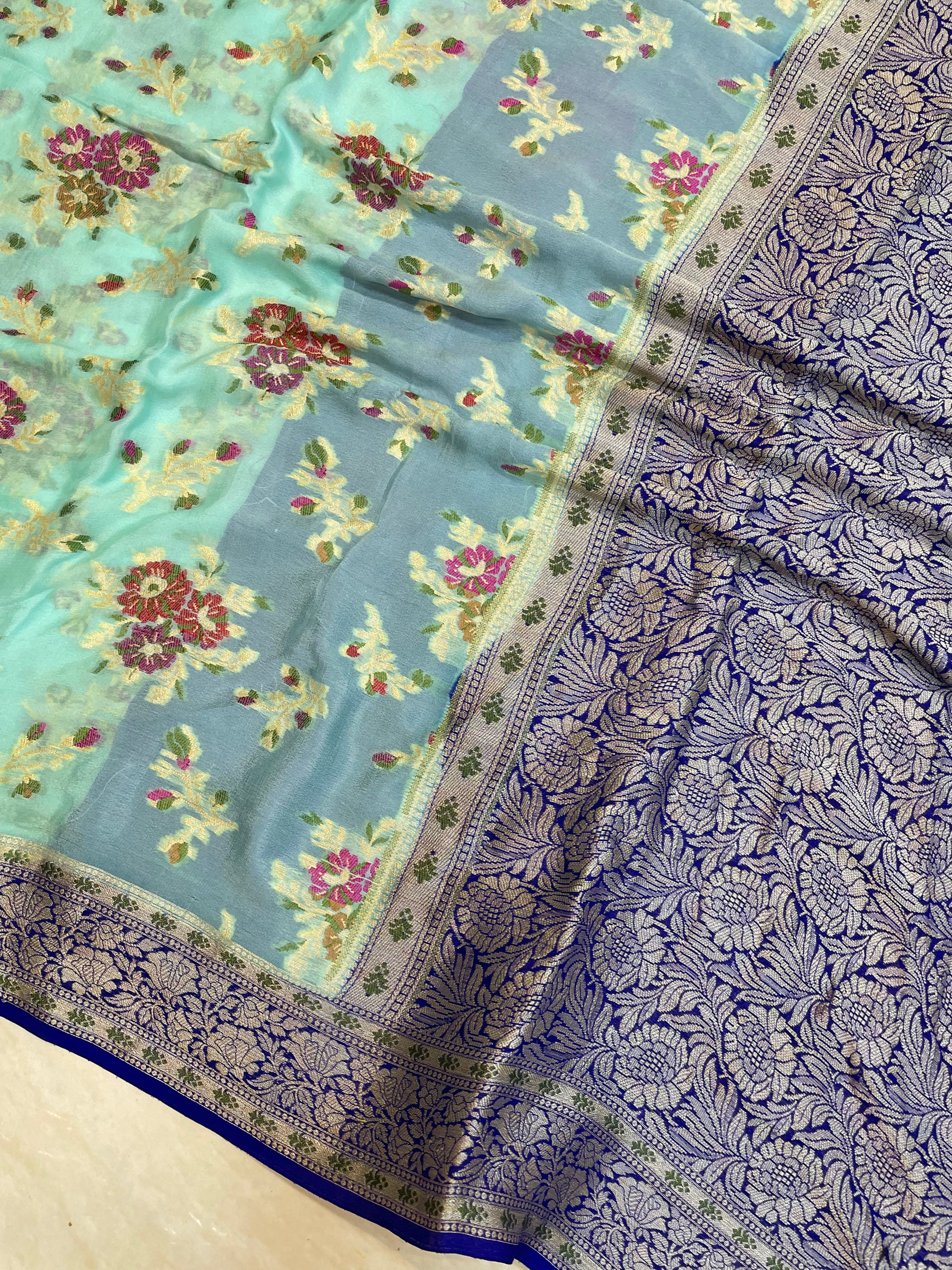 Pure Chiffon Khaddi Banarasi Saree main image 0