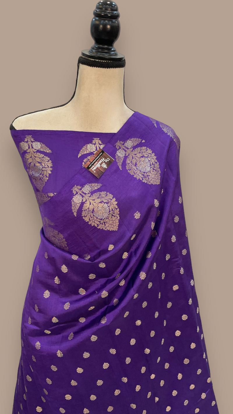 Pure Mango Silk Banarasi Handloom Saree - The Handlooms