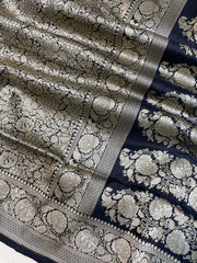 Pure Katan Silk Banarasi Handloom Saree - Tanchui Brocade - The Handlooms
