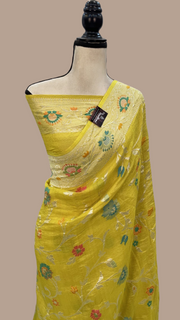 Tussar Georgette Handloom Banarasi Saree - The Handlooms