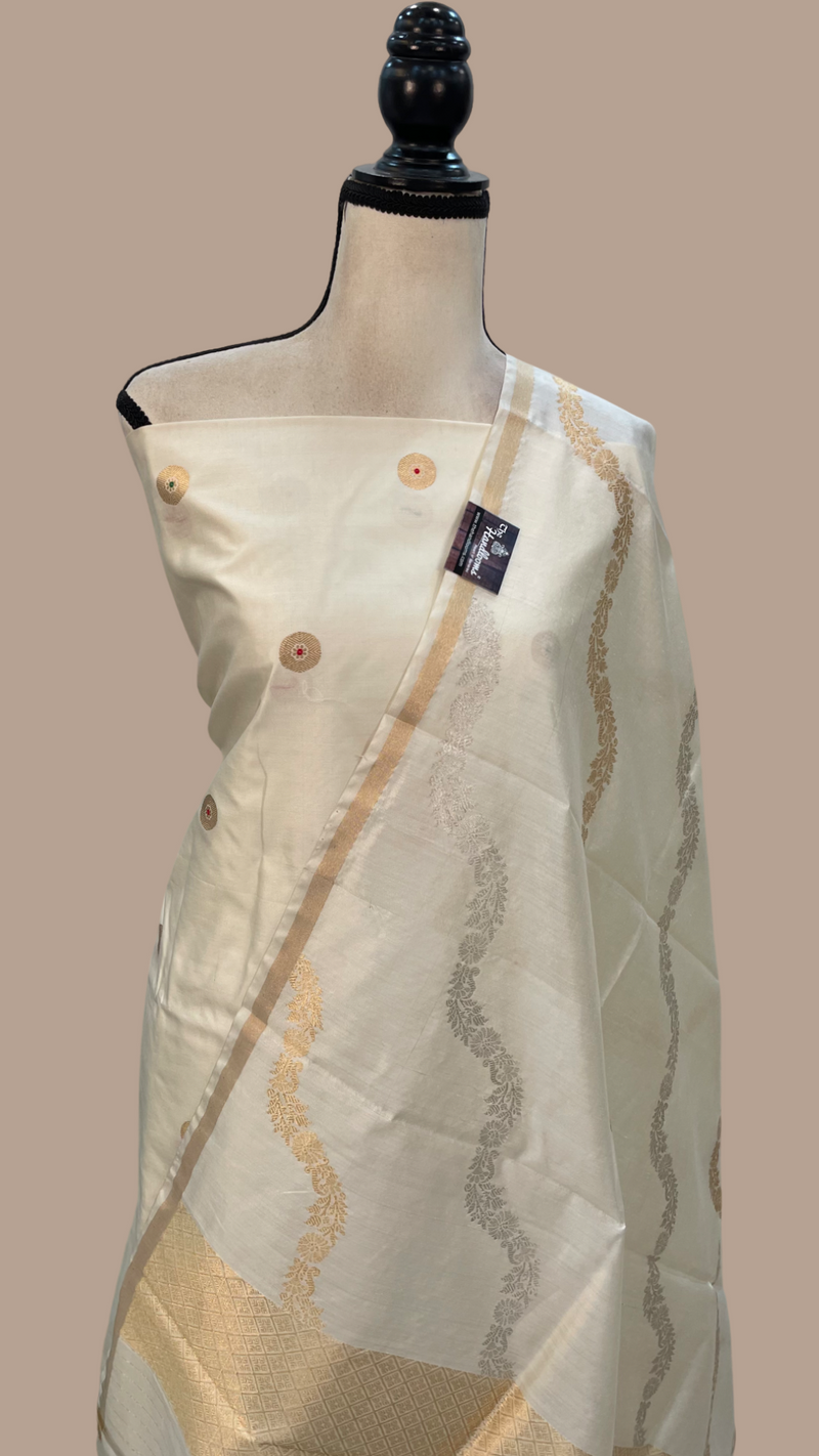 Pure Katan Silk Handlooms Banarasi Dress material - The Handlooms