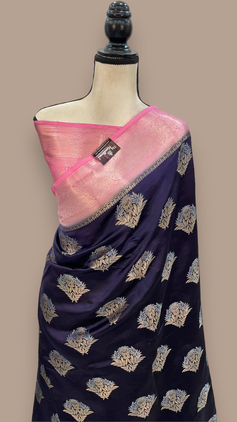 Pure Mango Silk Banarasi Handloom Saree - The Handlooms