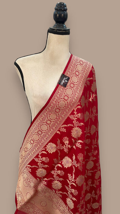Pure Katan Silk Handloom Dupatta with all over Sona Roopa jaal work