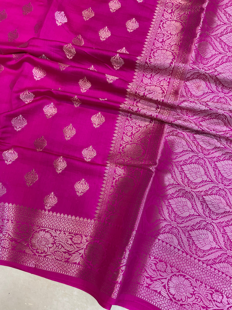 Pure Dupion Silk Banarasi Saree - The Handlooms