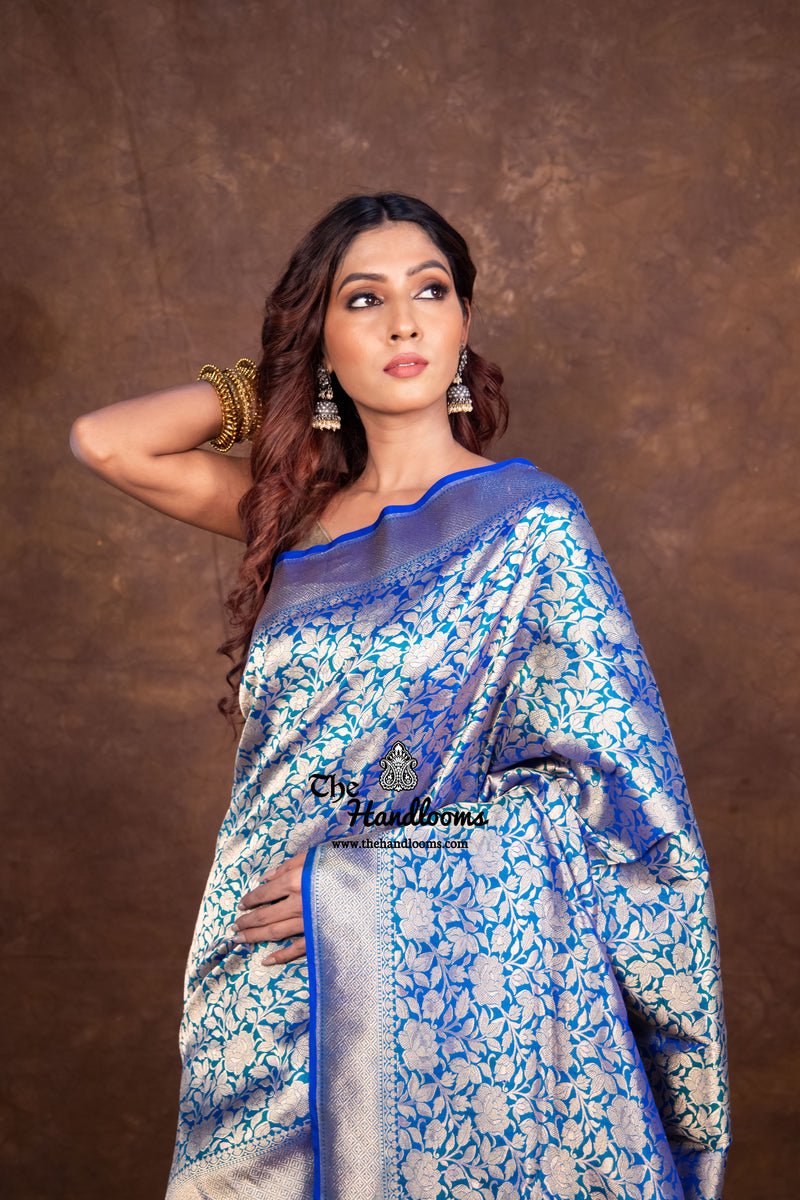Pure Katan Silk Banarasi Handloom Saree - Tanchui Brocade - The Handlooms